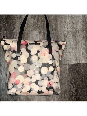 kate spade Black Multicolor Bubble Print Tote